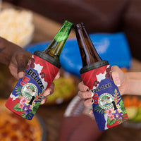 Personalised Belize 501 Tropical Black Orchid 4 in 1 Can Cooler Tumbler Grunge Stylized