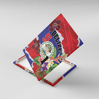 Belize 501 Tropical Black Orchid Canvas Wall Art Grunge Stylized