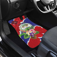 Belize 501 Tropical Black Orchid Car Mats Grunge Stylized