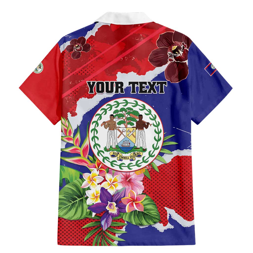 Personalised Belize 501 Tropical Black Orchid Family Matching Mermaid Dress and Hawaiian Shirt Grunge Stylized