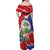 Personalised Belize 501 Tropical Black Orchid Family Matching Off Shoulder Maxi Dress and Hawaiian Shirt Grunge Stylized