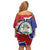 Personalised Belize 501 Tropical Black Orchid Family Matching Off Shoulder Short Dress and Hawaiian Shirt Grunge Stylized