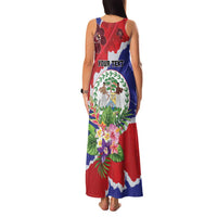 Personalised Belize 501 Tropical Black Orchid Family Matching Tank Maxi Dress and Hawaiian Shirt Grunge Stylized