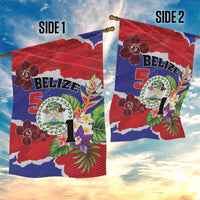 Belize 501 Tropical Black Orchid Garden Flag Grunge Stylized
