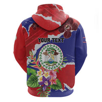 Personalised Belize 501 Tropical Black Orchid Hoodie Grunge Stylized