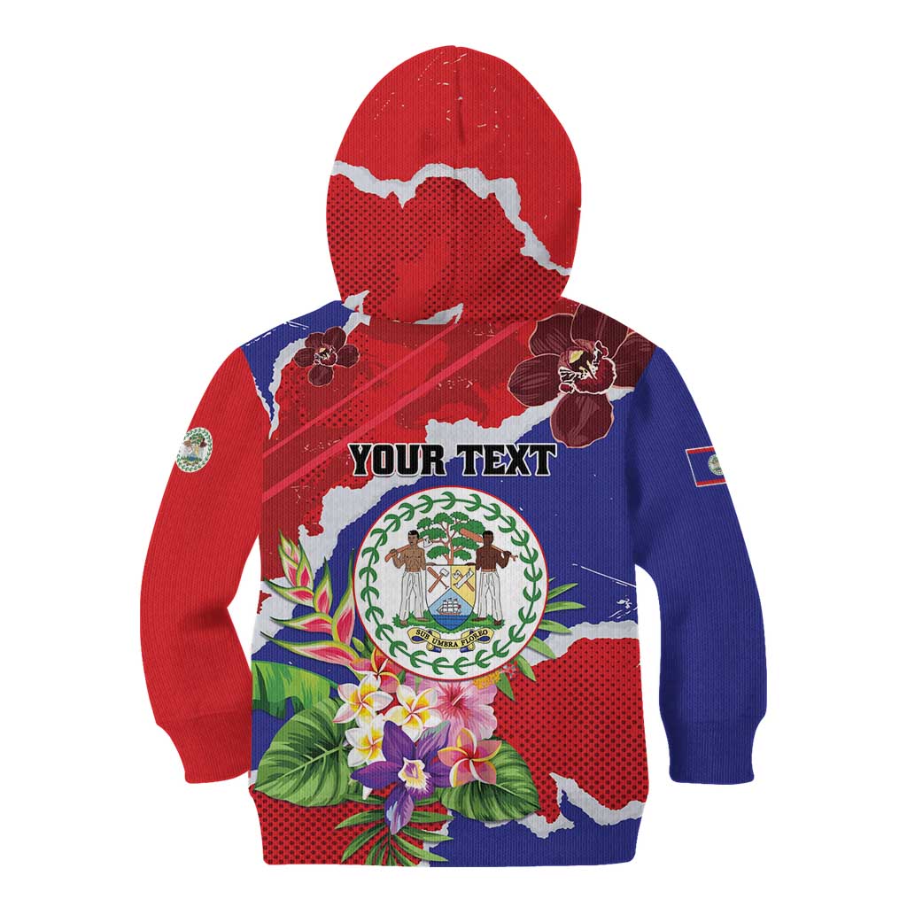 Personalised Belize 501 Tropical Black Orchid Kid Hoodie Grunge Stylized