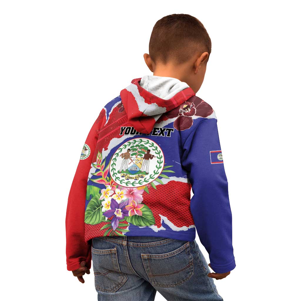 Personalised Belize 501 Tropical Black Orchid Kid Hoodie Grunge Stylized