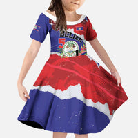 Personalised Belize 501 Tropical Black Orchid Kid Short Sleeve Dress Grunge Stylized