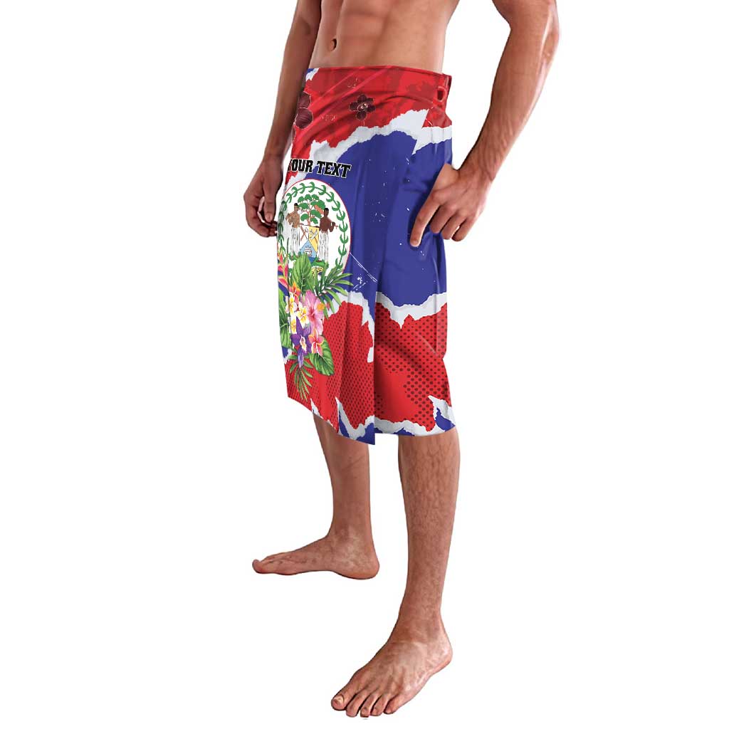 Personalised Belize 501 Tropical Black Orchid Lavalava Grunge Stylized