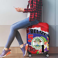 Belize 501 Tropical Black Orchid Luggage Cover Grunge Stylized