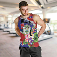 Personalised Belize 501 Tropical Black Orchid Men Tank Top Grunge Stylized