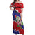 Personalised Belize 501 Tropical Black Orchid Off Shoulder Maxi Dress Grunge Stylized