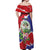 Personalised Belize 501 Tropical Black Orchid Off Shoulder Maxi Dress Grunge Stylized