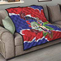 Belize 501 Tropical Black Orchid Quilt Grunge Stylized