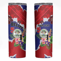 Personalised Belize 501 Tropical Black Orchid Skinny Tumbler Grunge Stylized