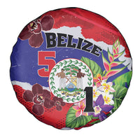 Belize 501 Tropical Black Orchid Spare Tire Cover Grunge Stylized