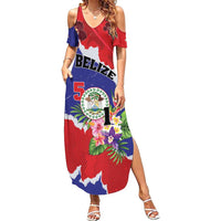 Personalised Belize 501 Tropical Black Orchid Summer Maxi Dress Grunge Stylized