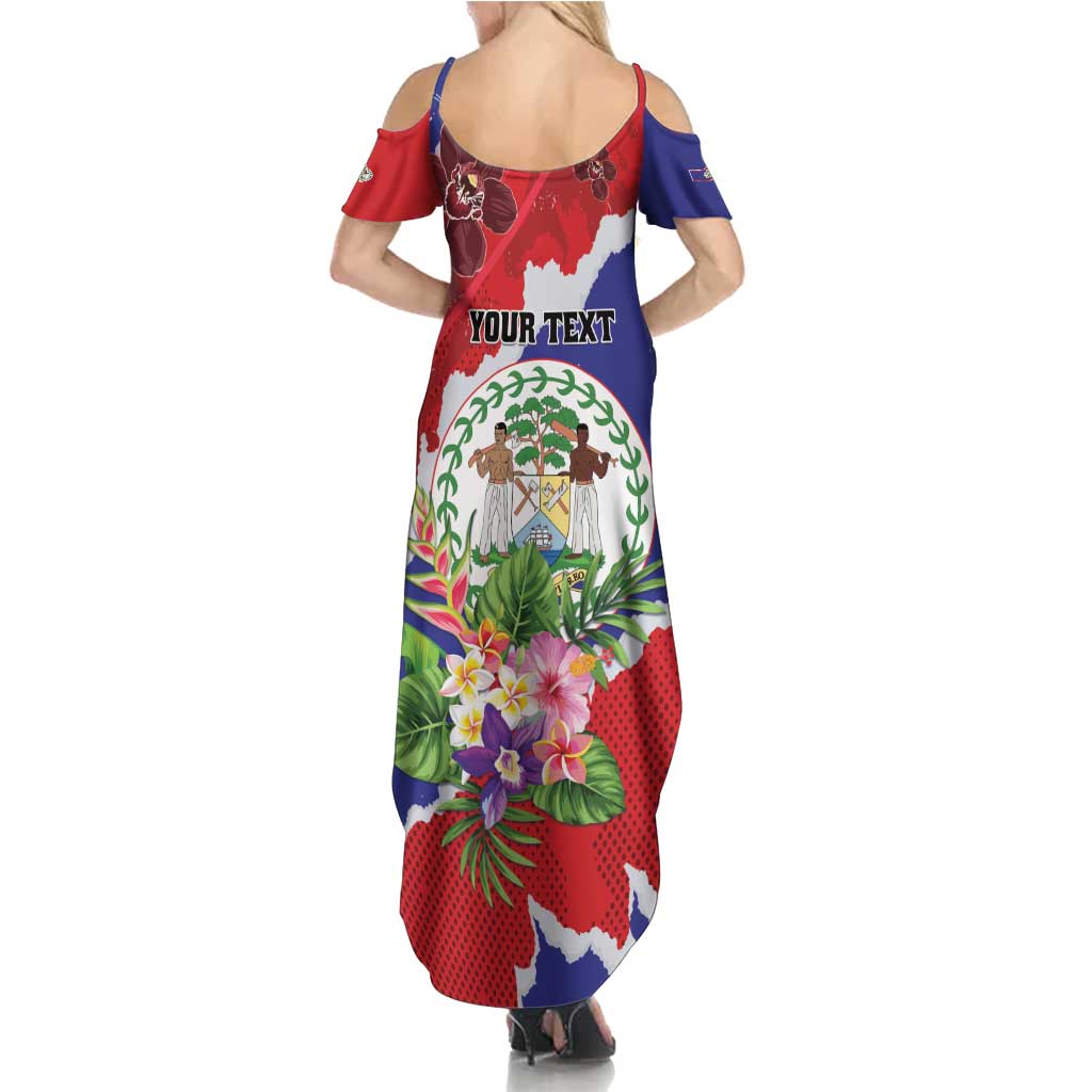 Personalised Belize 501 Tropical Black Orchid Summer Maxi Dress Grunge Stylized