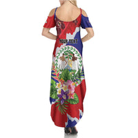 Personalised Belize 501 Tropical Black Orchid Summer Maxi Dress Grunge Stylized