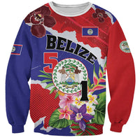 Personalised Belize 501 Tropical Black Orchid Sweatshirt Grunge Stylized