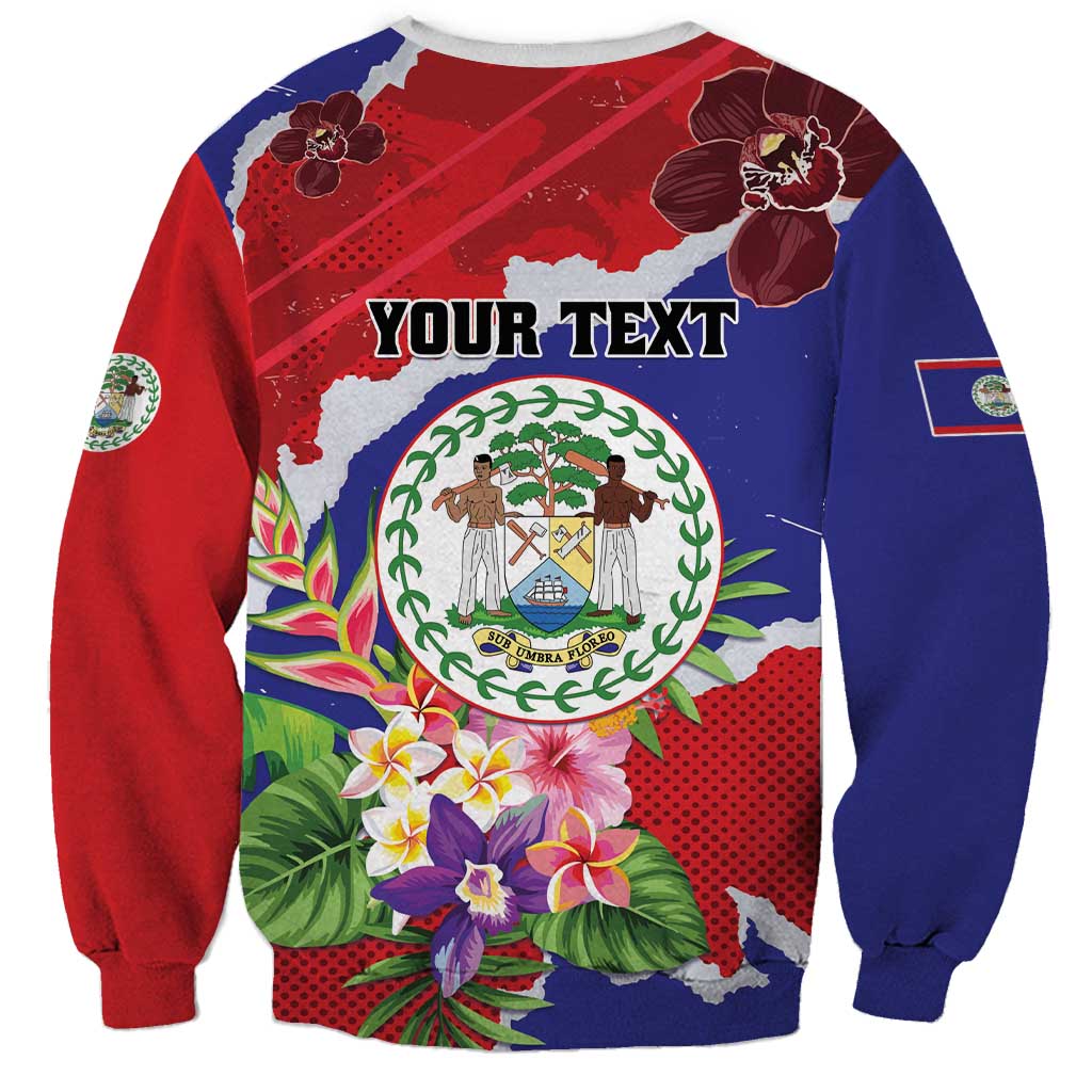 Personalised Belize 501 Tropical Black Orchid Sweatshirt Grunge Stylized