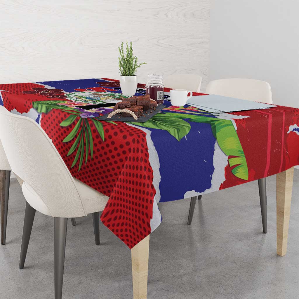 Belize 501 Tropical Black Orchid Tablecloth Grunge Stylized