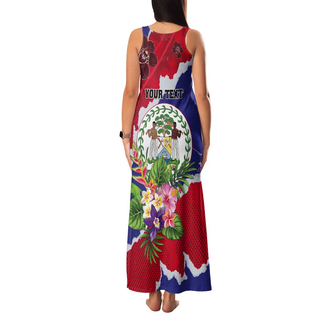 Personalised Belize 501 Tropical Black Orchid Tank Maxi Dress Grunge Stylized