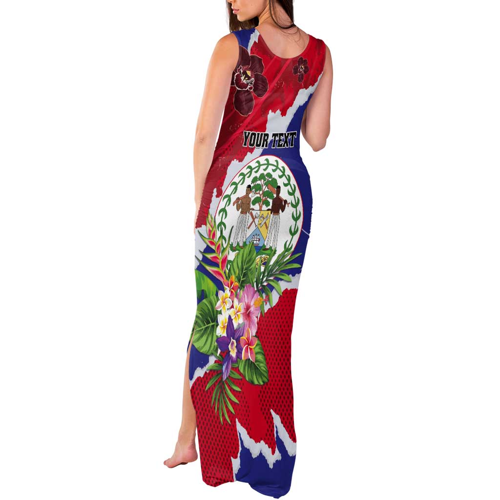 Personalised Belize 501 Tropical Black Orchid Tank Maxi Dress Grunge Stylized