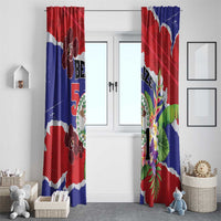 Belize 501 Tropical Black Orchid Window Curtain Grunge Stylized