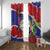 Belize 501 Tropical Black Orchid Window Curtain Grunge Stylized