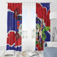 Belize 501 Tropical Black Orchid Window Curtain Grunge Stylized