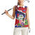 Personalised Belize 501 Tropical Black Orchid Women Sleeveless Polo Shirt Grunge Stylized