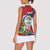 Personalised Belize 501 Tropical Black Orchid Women Sleeveless Polo Shirt Grunge Stylized