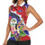 Personalised Belize 501 Tropical Black Orchid Women Sleeveless Polo Shirt Grunge Stylized