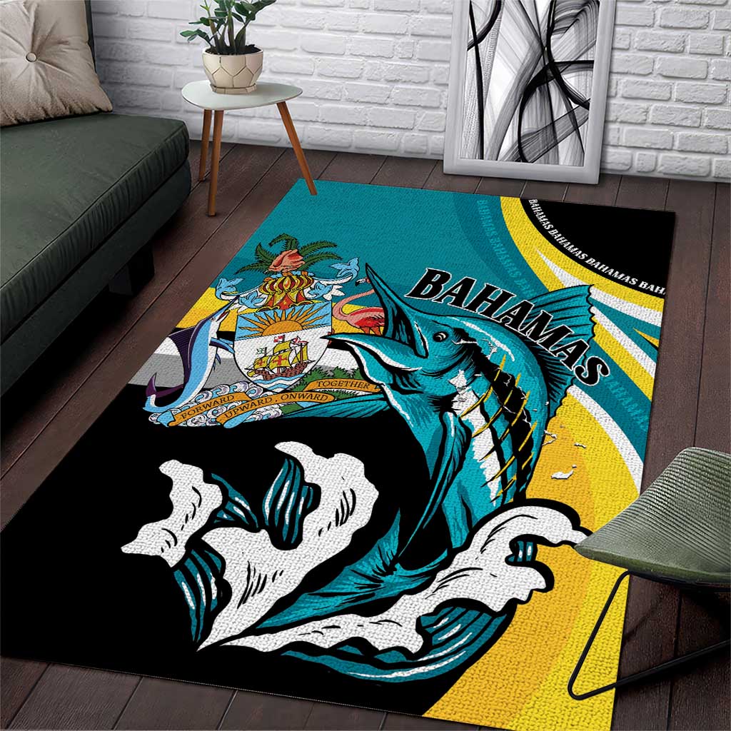 The Bahamas Blue Marlin Area Rug Bahamian Coat Of Arms