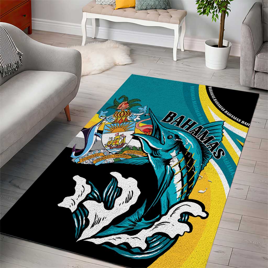 The Bahamas Blue Marlin Area Rug Bahamian Coat Of Arms