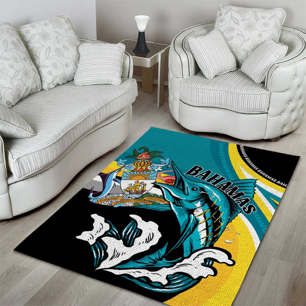 The Bahamas Blue Marlin Area Rug Bahamian Coat Of Arms