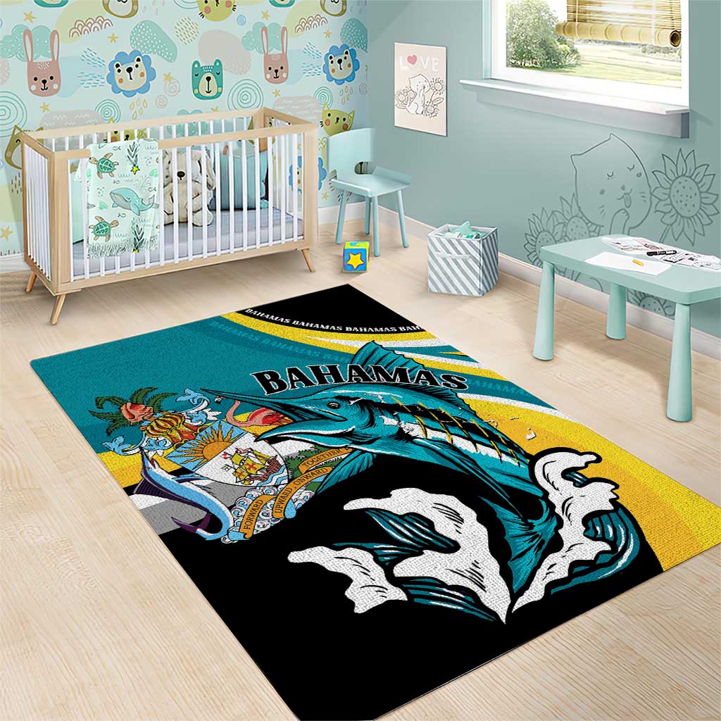 The Bahamas Blue Marlin Area Rug Bahamian Coat Of Arms