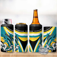 Personalised The Bahamas Blue Marlin 4 in 1 Can Cooler Tumbler Bahamian Coat Of Arms
