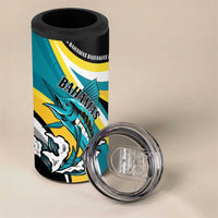 Personalised The Bahamas Blue Marlin 4 in 1 Can Cooler Tumbler Bahamian Coat Of Arms