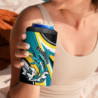 Personalised The Bahamas Blue Marlin 4 in 1 Can Cooler Tumbler Bahamian Coat Of Arms