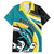 Personalised The Bahamas Blue Marlin Family Matching Long Sleeve Bodycon Dress and Hawaiian Shirt Bahamian Coat Of Arms