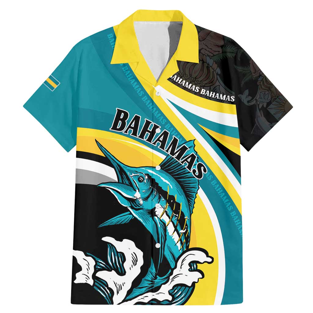 Personalised The Bahamas Blue Marlin Family Matching Mermaid Dress and Hawaiian Shirt Bahamian Coat Of Arms