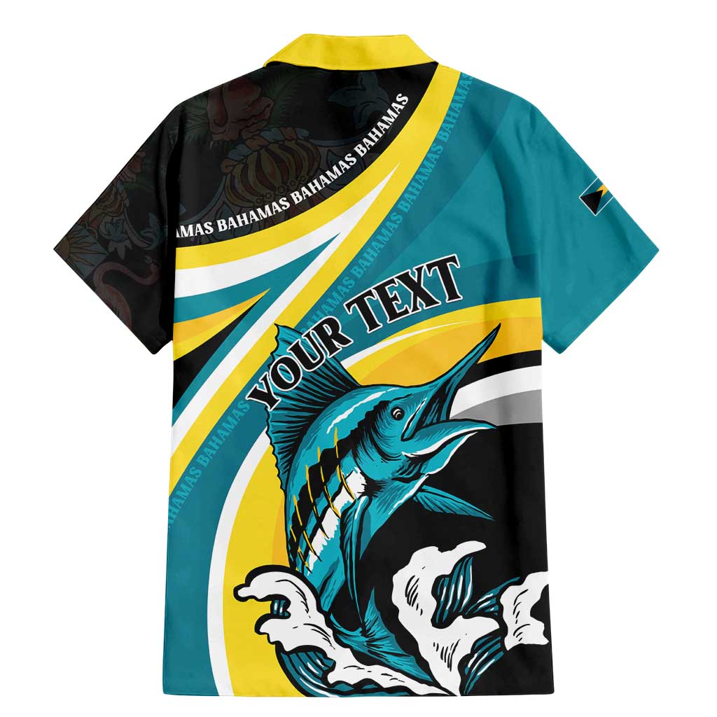 Personalised The Bahamas Blue Marlin Family Matching Mermaid Dress and Hawaiian Shirt Bahamian Coat Of Arms