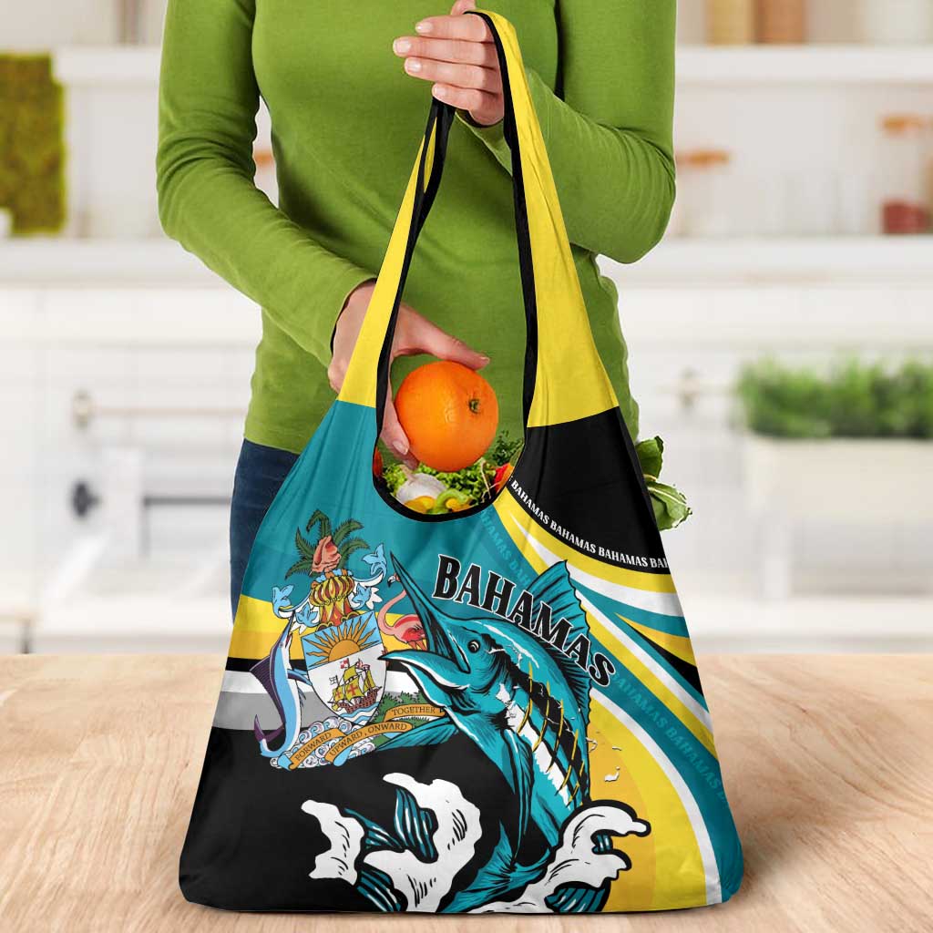 The Bahamas Blue Marlin Grocery Bag Bahamian Coat Of Arms