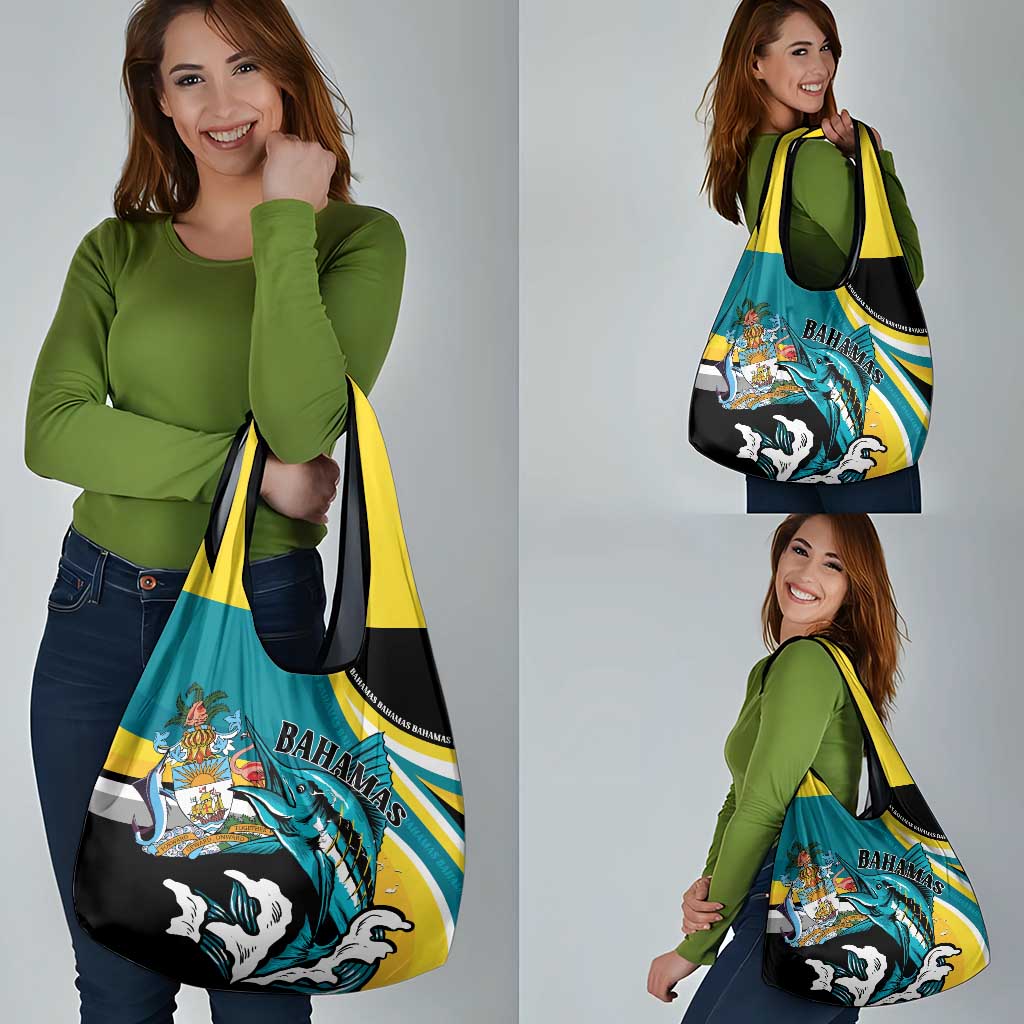 The Bahamas Blue Marlin Grocery Bag Bahamian Coat Of Arms