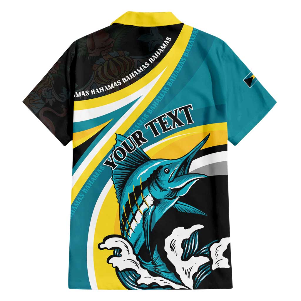 Personalised The Bahamas Blue Marlin Hawaiian Shirt Bahamian Coat Of Arms