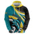 Personalised The Bahamas Blue Marlin Hoodie Bahamian Coat Of Arms