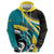 Personalised The Bahamas Blue Marlin Hoodie Bahamian Coat Of Arms