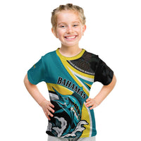 Personalised The Bahamas Blue Marlin Kid T Shirt Bahamian Coat Of Arms